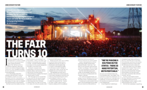 The Fair's 10 year anniversary feature in Access All Areas (AAA) Magazine